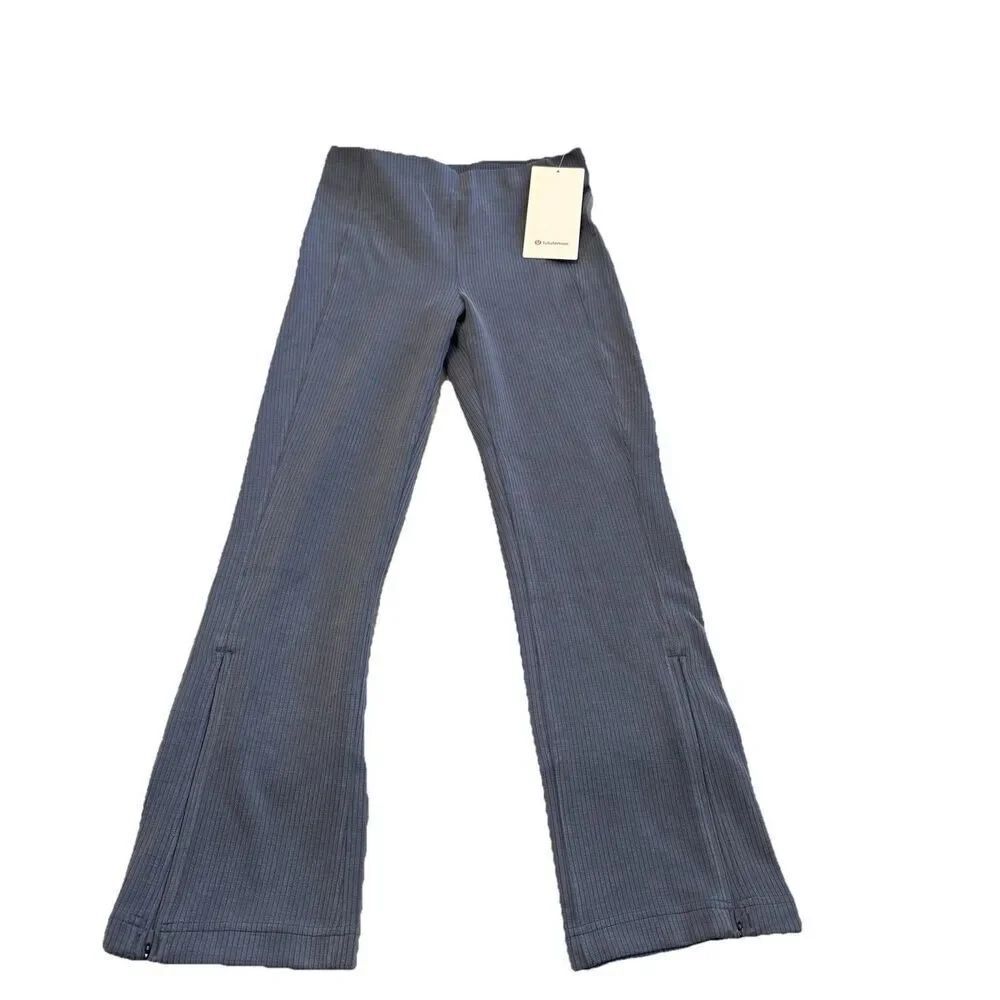 Lululemon Softstreme Zip-Leg HR Crop 25" Iron Blue Women's Size 4 NWT